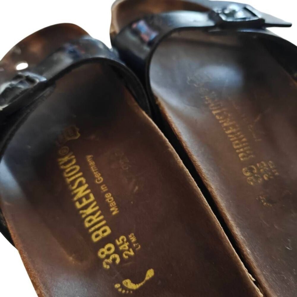 Birkenstock Patent Leather Slip On Sandals - Picture 6 of 12